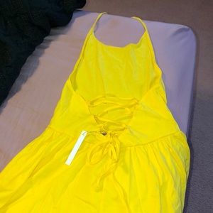 Brand new yellow halter top sundress